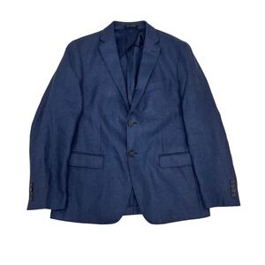 Lauren Ralph Lauren Mens 40R Blazer Jacket Blue Low Moisture Utility Press Linen